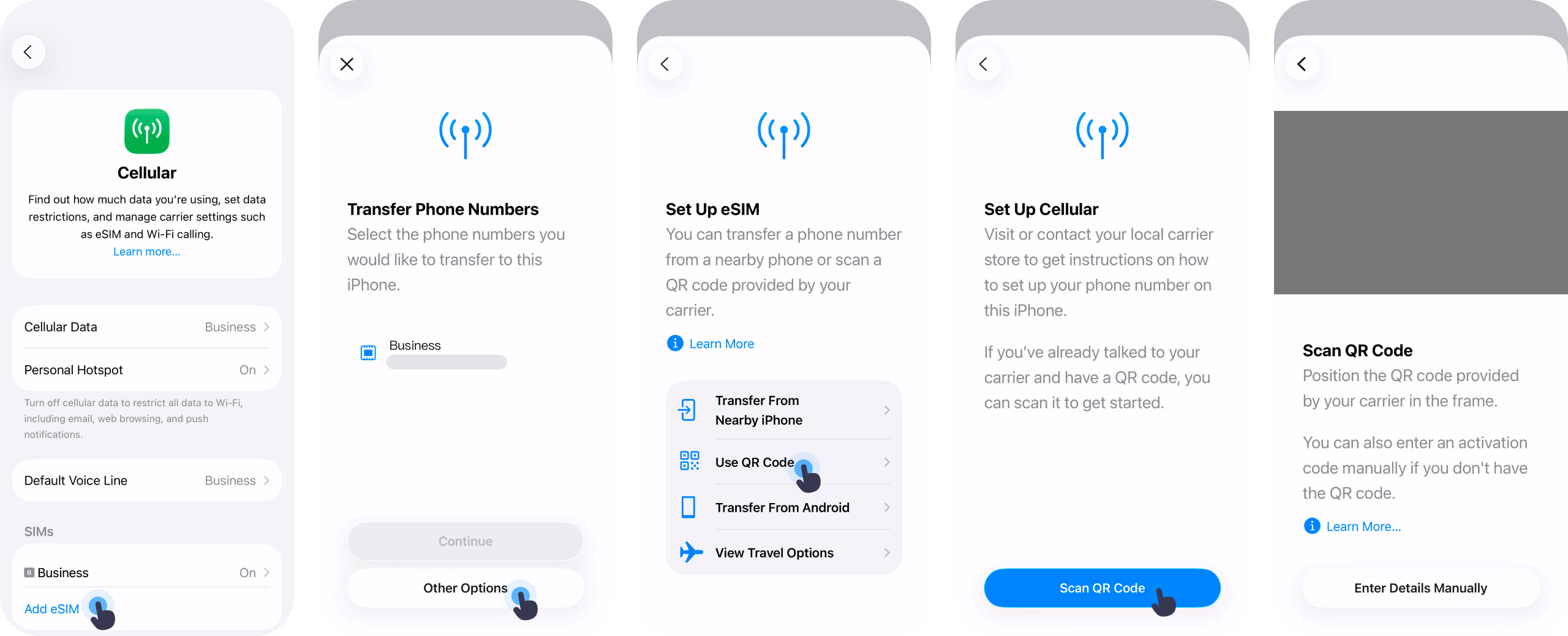 Method 2: Manual eSIM Installation via QR Code