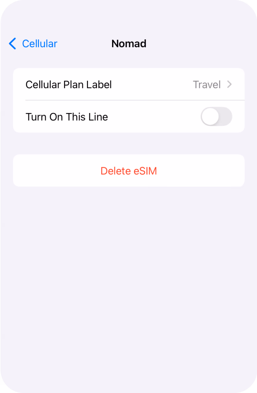 confirm installation and activate the eSIM
