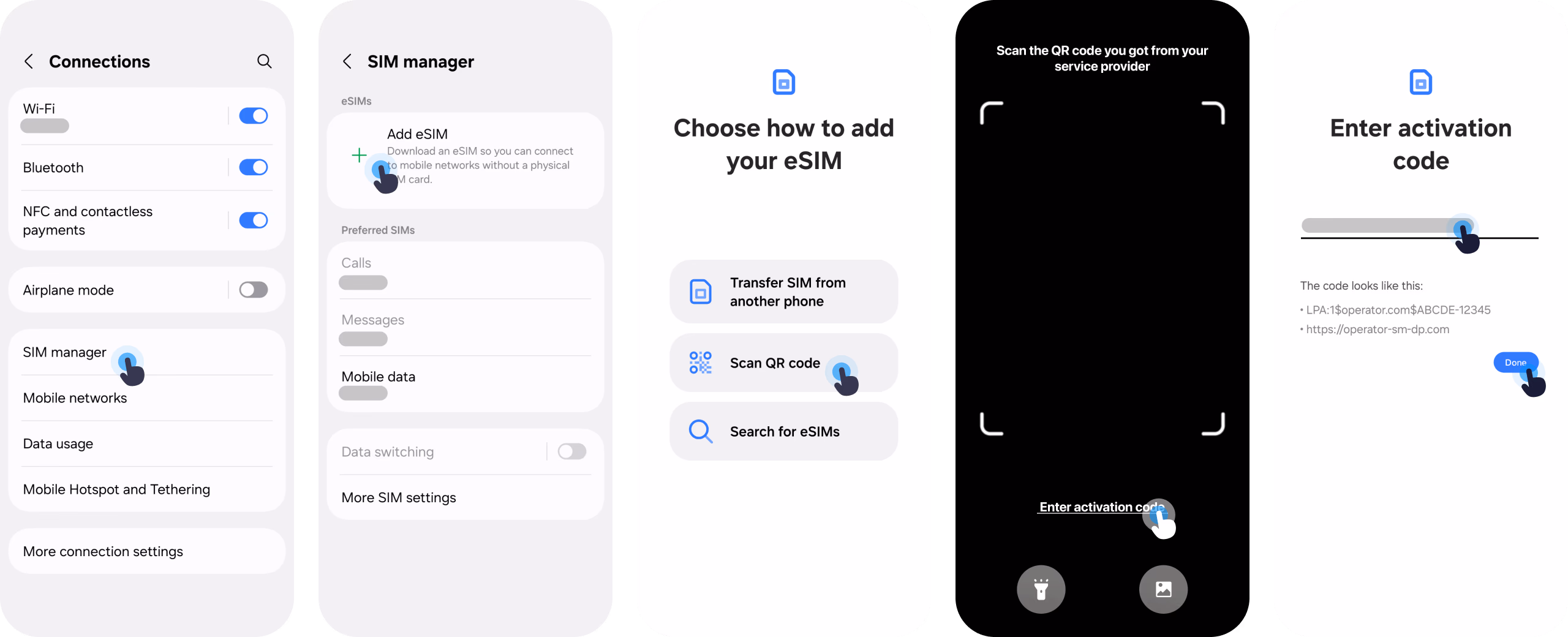 Samsung: Manual eSIM Installation via Manual Input