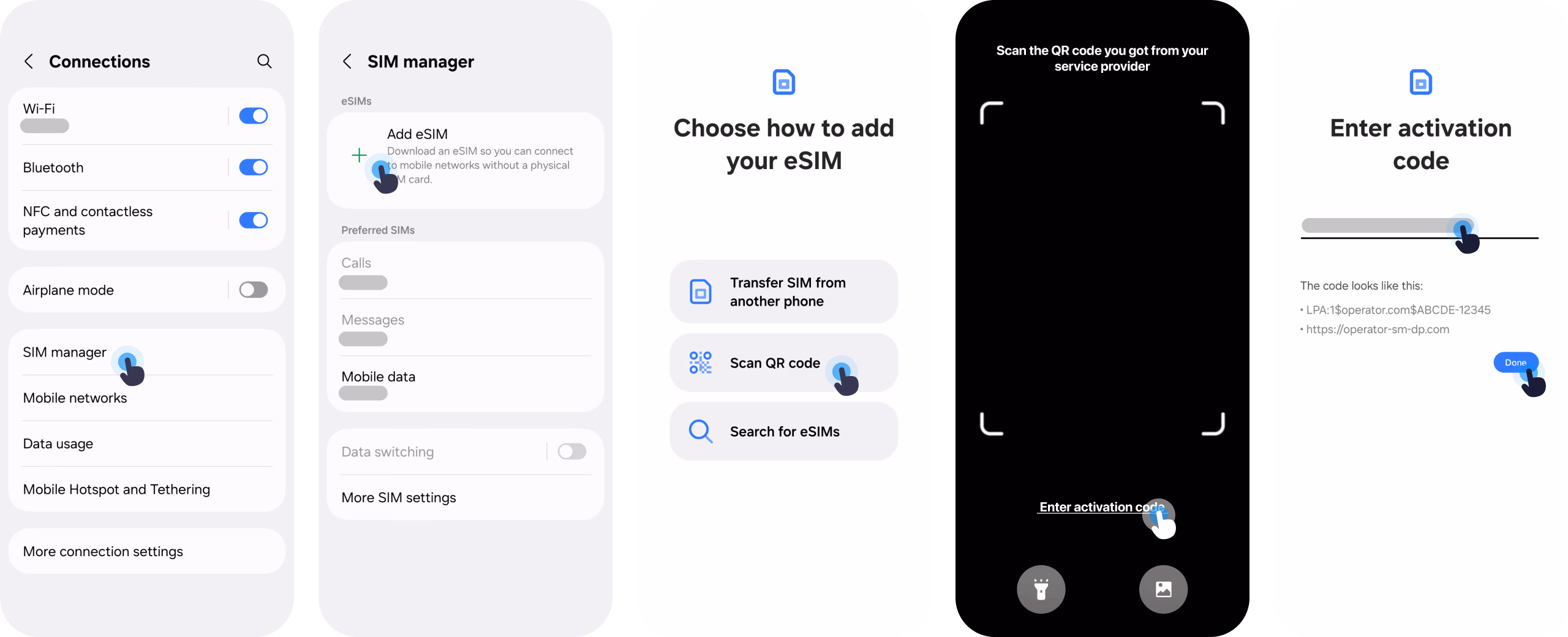 Samsung: Manual eSIM Installation via Manual Input